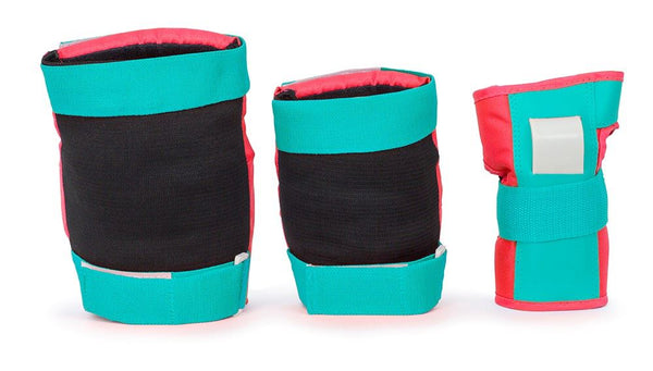 Rio Roller Triple Pad Set - Red / Mint - Skatewarehouse.co.uk