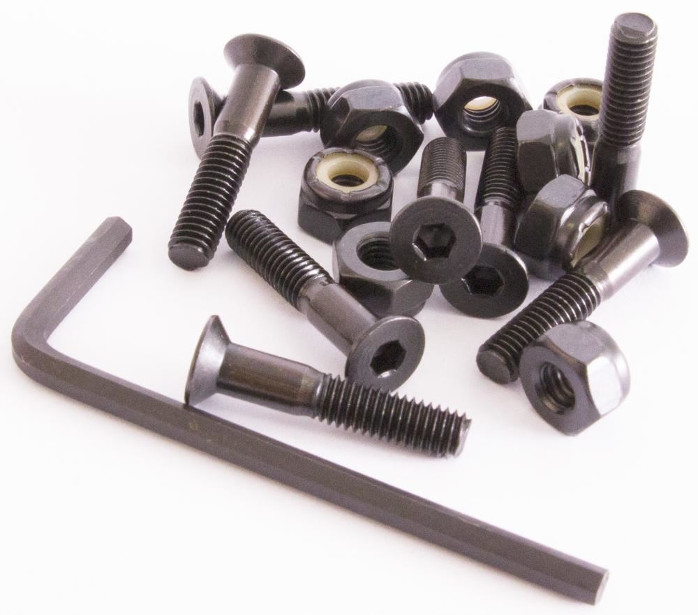 Sushi Bolts Allen Head Black Skateboard Bolts - 1 - Skatewarehouse.co.uk