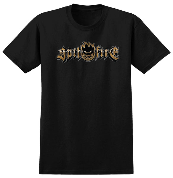 Spitfire Gold Chrome S / S Tee (Black)