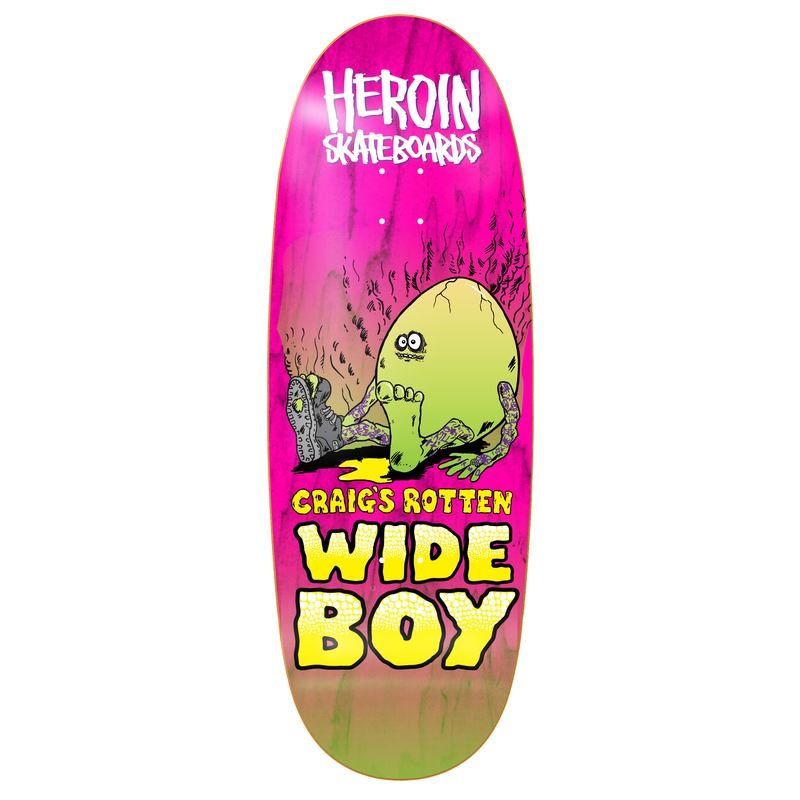 Heroin Craigs Rotten Wide Boy Skateboard Deck - 10.75"