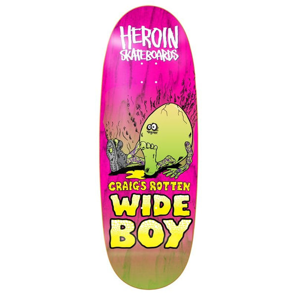 Heroin Craigs Rotten Wide Boy Skateboard Deck - 10.75