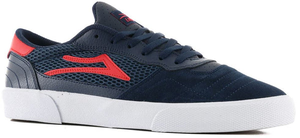 Lakai Cambridge Skate Shoes - Navy / Red - Skatewarehouse.co.uk