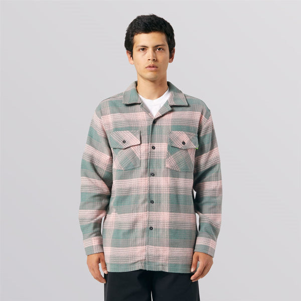 HUF Smash Flannel Overshirt (Pink) Apparel - S