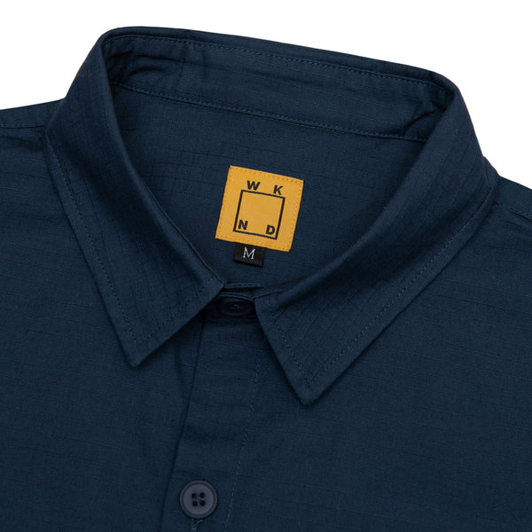 WKND Major Ripstop Shirt Navy - Skatewarehouse.co.uk