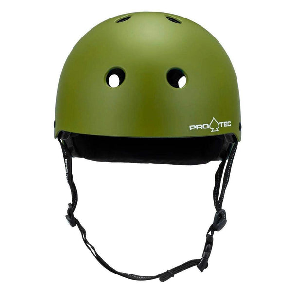 Pro-Tec Helmet Low Pro - Amry / Green Matte - Skatewarehouse.co.uk