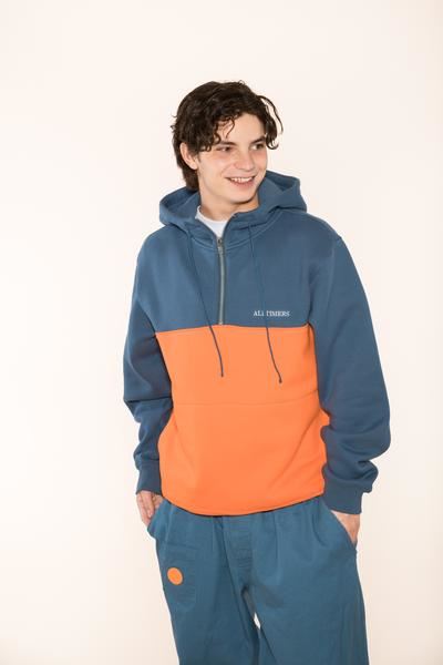 Alltimers Struck Half Zip Blue Orange - Skatewarehouse.co.uk