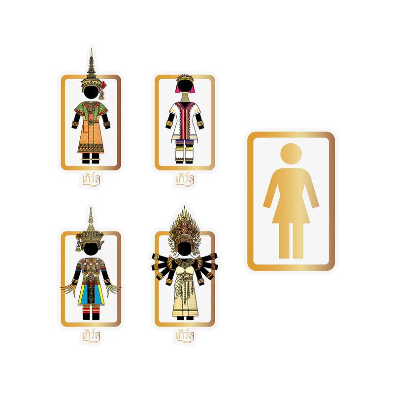 Girl x Preduce 5 Pack Stickers - One Size