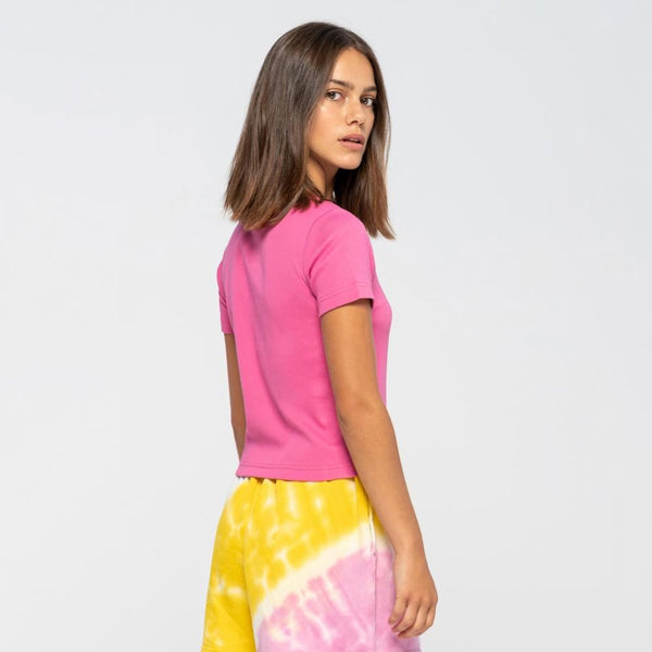 Santa Cruz Womens T-Shirt Contest Oval T-Shirt - Pink Guava - Skatewarehouse.co.uk