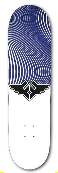 Fracture Wings V4 Blue Skateboard Deck -  8.0