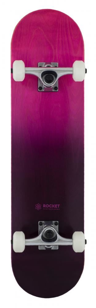 Rocket Skateboard Double Dipped Purple Complete Skateboard - 7.75
