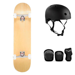 Venom Core Natural Complete Skateboard Bundle - SFR Helmet & Pads - 7.75"