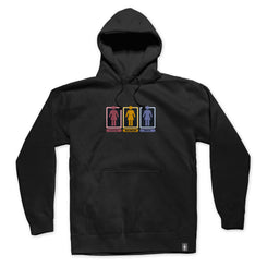 Girl Triple OG Pullover Hoodie Black - Skatewarehouse.co.uk