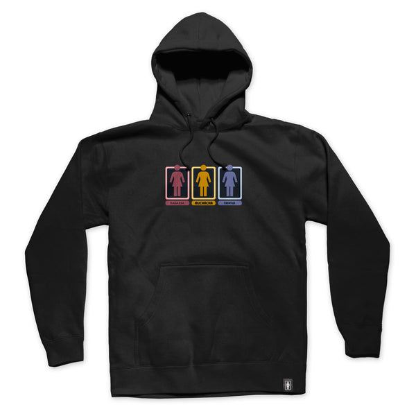 Girl Triple OG Pullover Hoodie Black - Skatewarehouse.co.uk