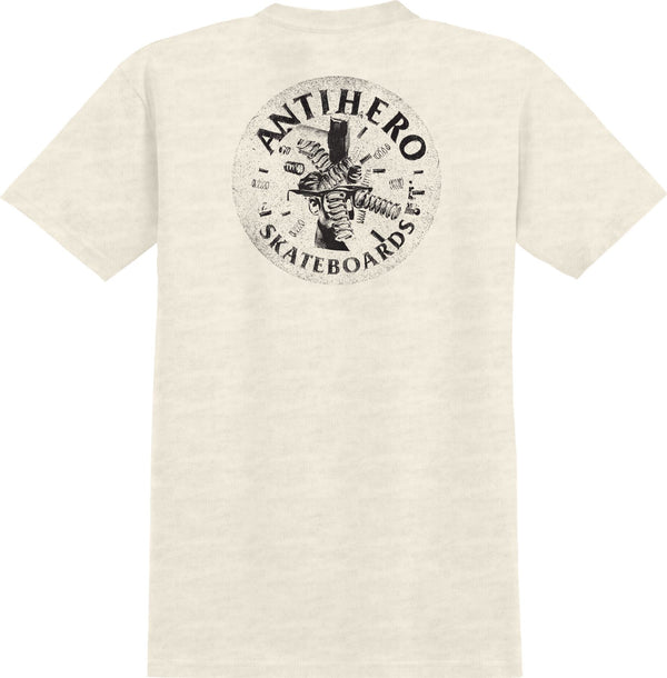 Anti Hero Engineering Tee (Heather Cream W / Black Prints)