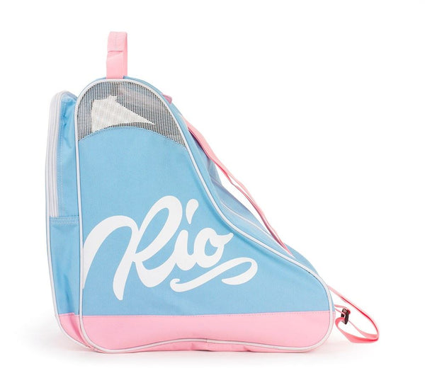 Rio Roller Script Quad Roller Skate Bag - Blue / Pink - Skatewarehouse.co.uk
