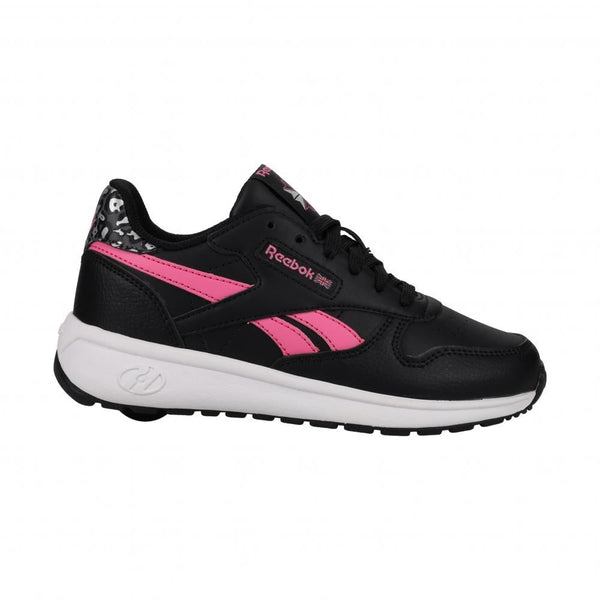 Heelys X Reebok Classic Leather - Black / Pink - Skatewarehouse.co.uk