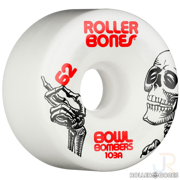 Rollerbones - Bowl Bombers White (8) - / 103a Skateboard Wheels - 62mm