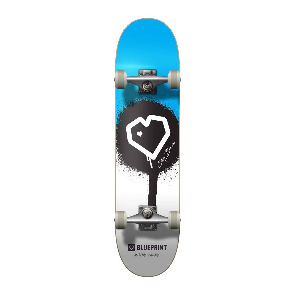 Blueprint x Sky Brown x MLSL Collab Guest Blue / White Complete Skateboard - 8.0"