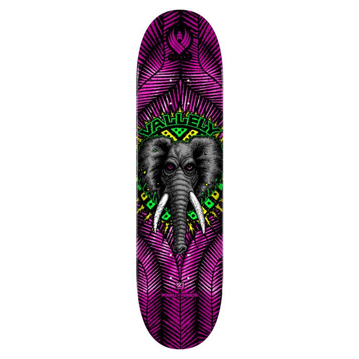 Powell Peralta FLIGHT Mike Vallely • Elephant • • Pink Foil Skateboard Deck - 8.63" - Skatewarehouse.co.uk