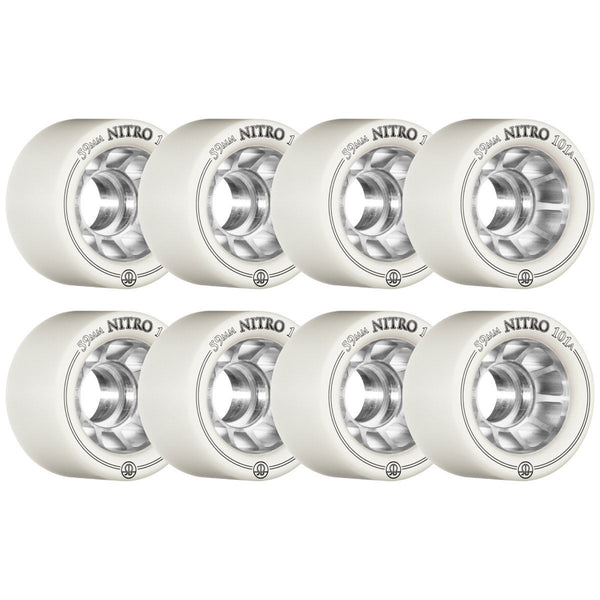 Rollerbones - Nitro Speed White (8) - / 101a Skateboard Wheels - 59mm