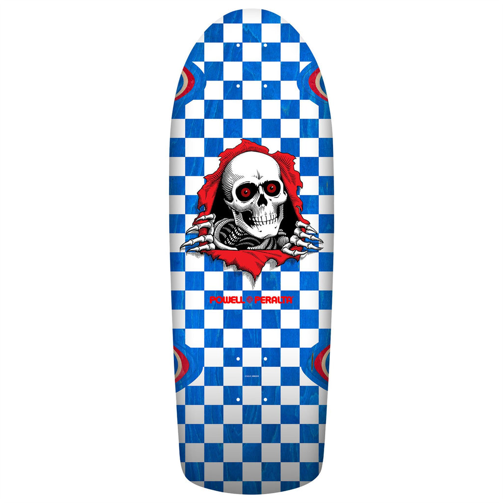Powell-Peralta Ripper Checker '19' Blue Stain Skateboard Deck - 10.0"