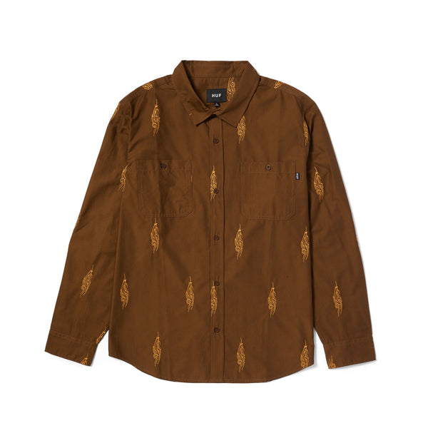 Larkin Embroidered Work Shirt (Bison)