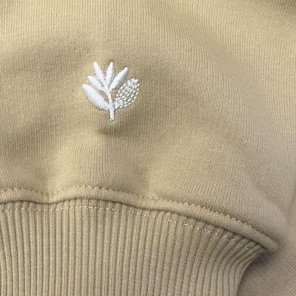 Magenta Script Crewneck Beige - Skatewarehouse.co.uk