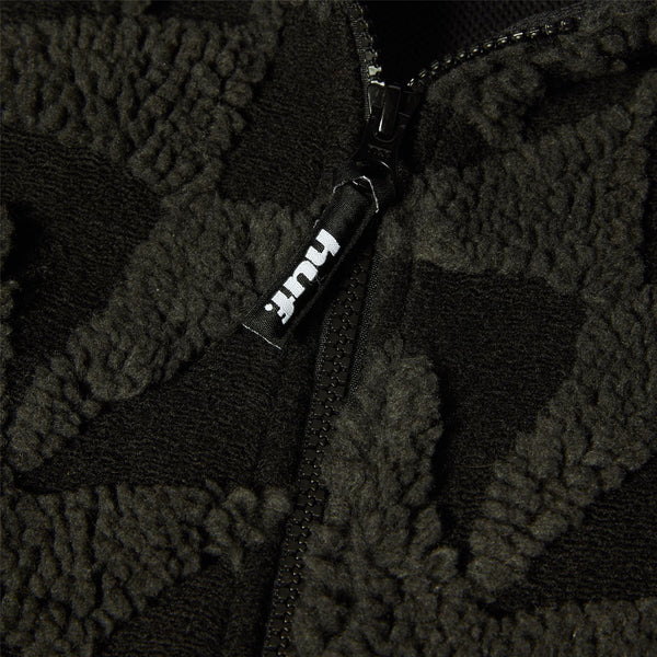 H Star Repeat High Pile Jacket (Black)