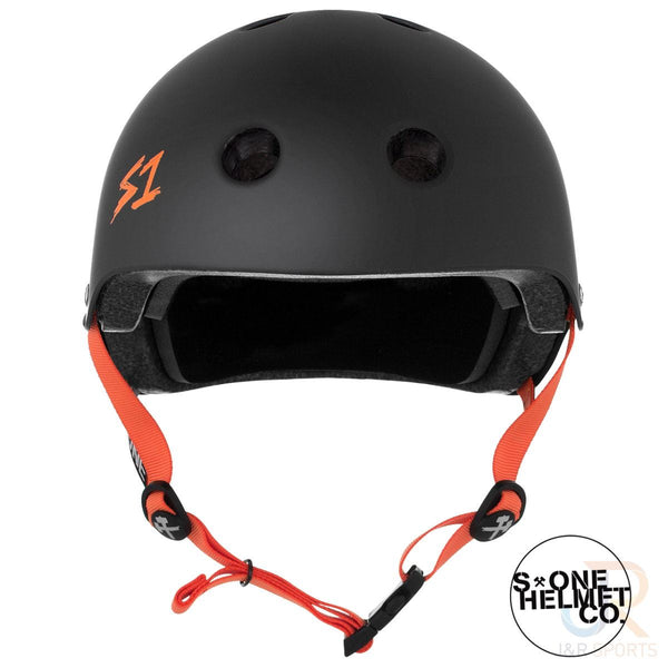 S1 Lifer Helmets - Black Matt inc Orange Strap