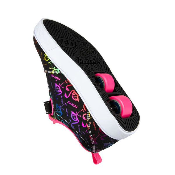 Heelys X2 Pro 20 X2  - Black / Pink / Rainbow - Skatewarehouse.co.uk