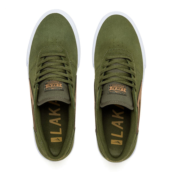 Lakai Manchester Skate Shoes - Olive/Cord - Skatewarehouse.co.uk