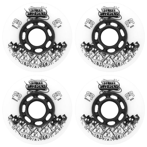 Fr Street Invaders Wheel (Set of 4 Wheels) - White - 72Mm/84A - Skatewarehouse.co.uk