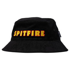 Spitfire Bucket Hat Ltb Script Black - O/S - Skatewarehouse.co.uk