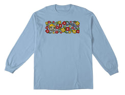 Krooked L/S T-Shirt Sweatpants - Light Blue - Skatewarehouse.co.uk