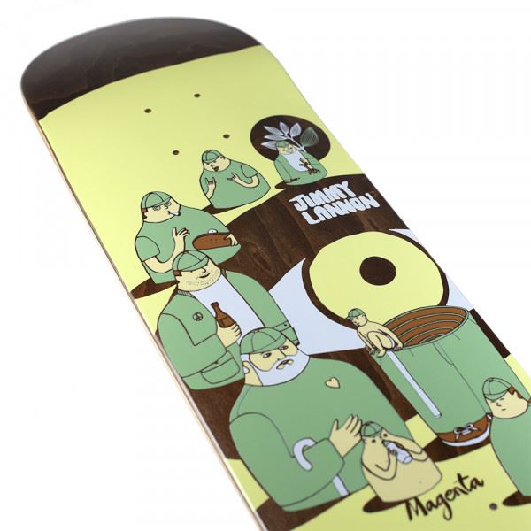 Magenta Jimmy Lannon Extravision  Skateboard Deck - 8.4