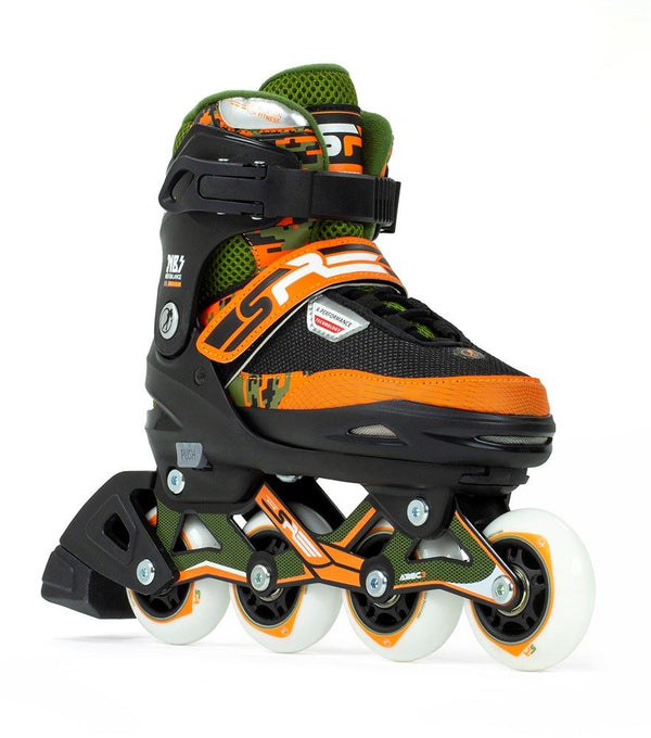 SFR Pixel Adjustable Children's Inline Skates - Green / Orange - Skatewarehouse.co.uk