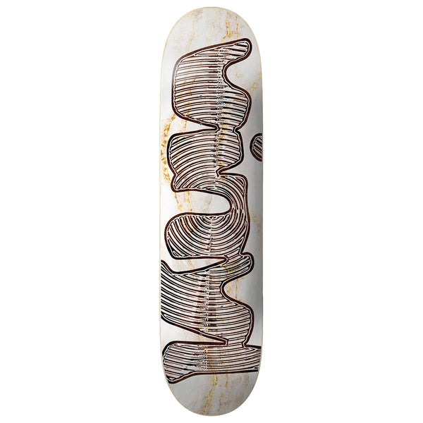Vinyl Skateboards' White Marble' Skateboard Deck - 8.25
