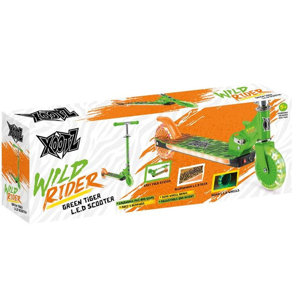 Xootz Wild Rider LED Scooter - Green