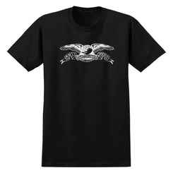 Anti Hero T-Shirt Basic Eagle - Black / White Print - Skatewarehouse.co.uk