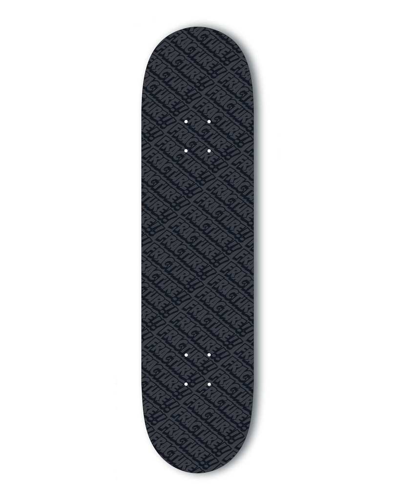 Fracture All Over Comic Black Skateboard Deck - 8.25"