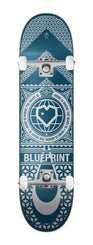 Blueprint Home Heart Navy/White x Venom Skateboards Core Custom Complete Skateboard - 8.0