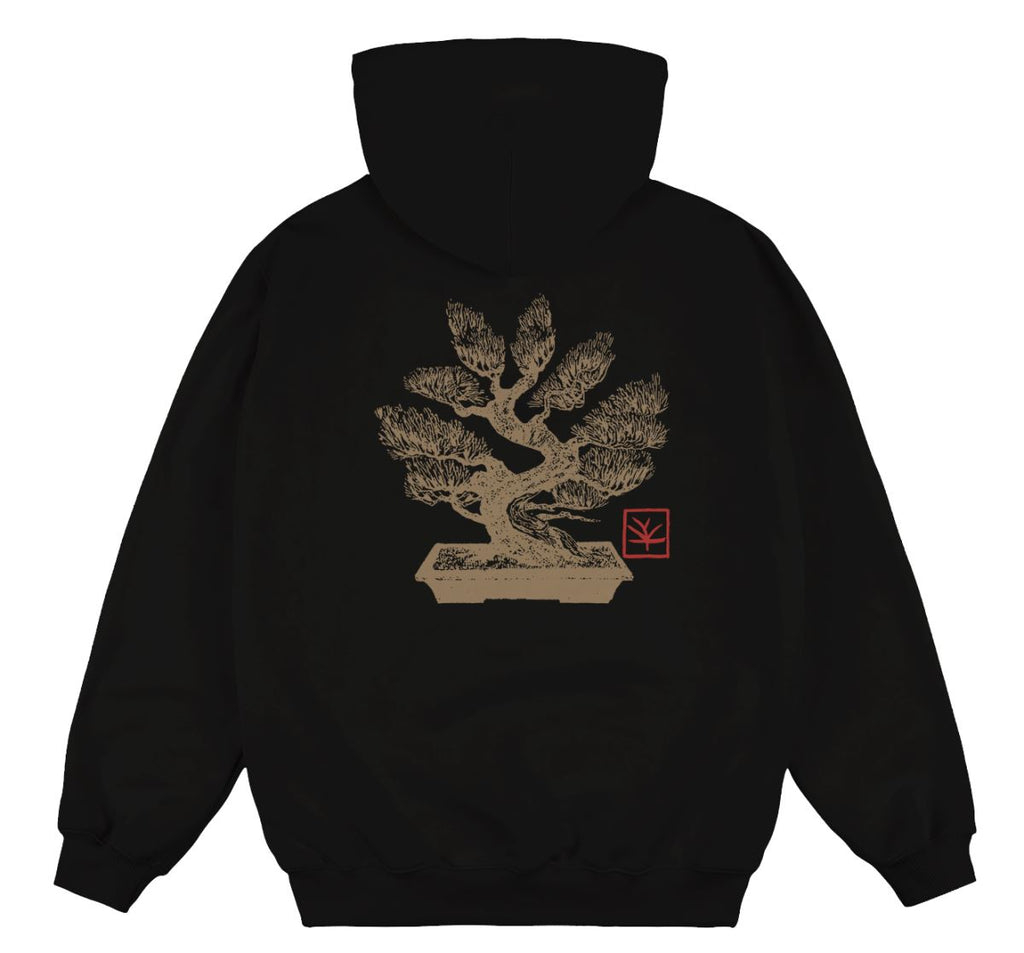 Magenta Bonsai Hoodie Black