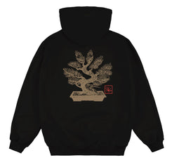 Magenta Bonsai Hoodie Black