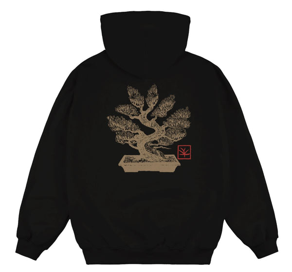 Magenta Bonsai Hoodie Black