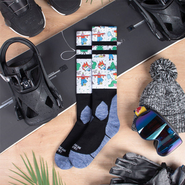 American Socks Leaf Me Alone - Snow Socks