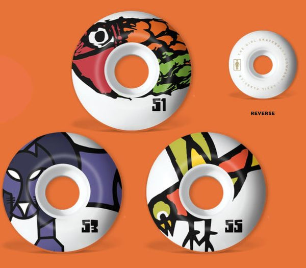 Girl Pictograph Staple Skateboard Wheels 99D - Skatewarehouse.co.uk