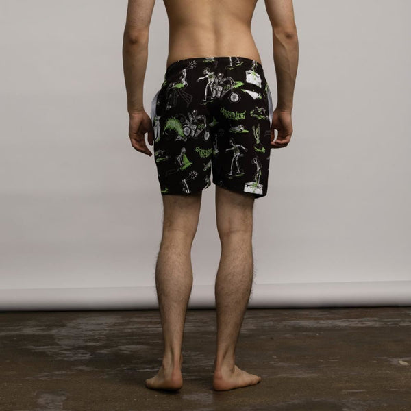 Slime Balls Swim Shorts Scene Report Swim Short - Black - Skatewarehouse.co.uk