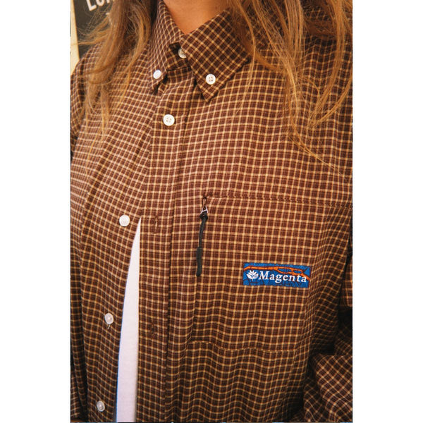 Magenta City Flannel Shirt Beige - M