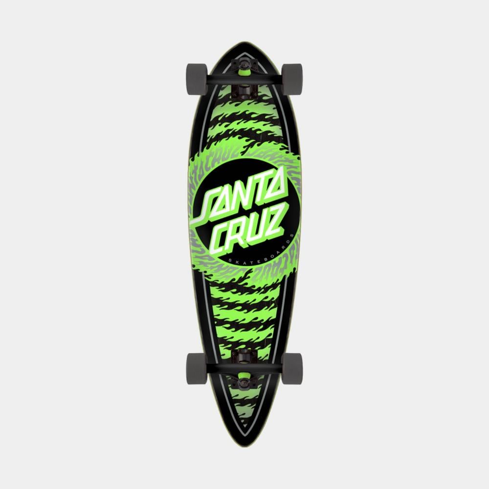 Santa Cruz Longboard Complete Flame Ringed Dot Pintail