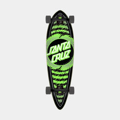 Santa Cruz Longboard Complete Flame Ringed Dot Pintail